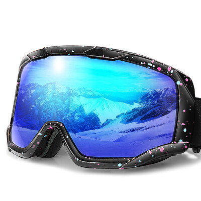 Snowboard Snowmobile Ochelari de schi Sport în aer liber Rezistent la vânt Straturi duble Anti-aburire UV400 Eyewer Mască de schi mare