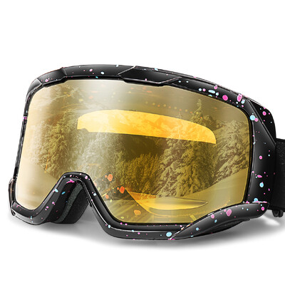 Snowboard Snowmobile Ochelari de schi Sport în aer liber Rezistent la vânt Straturi duble Anti-aburire UV400 Eyewer Mască de schi mare