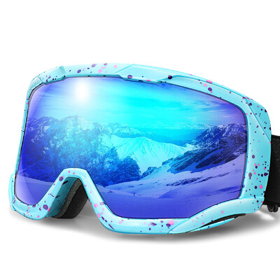 Snowboard Snowmobile Ochelari de schi Sport în aer liber Rezistent la vânt Straturi duble Anti-aburire UV400 Eyewer Mască de schi mare