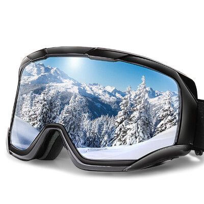 Snowboard Snowmobile Ochelari de schi Sport în aer liber Rezistent la vânt Straturi duble Anti-aburire UV400 Eyewer Mască de schi mare