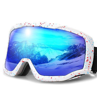 Snowboard Snowmobile Ochelari de schi Sport în aer liber Rezistent la vânt Straturi duble Anti-aburire UV400 Eyewer Mască de schi mare