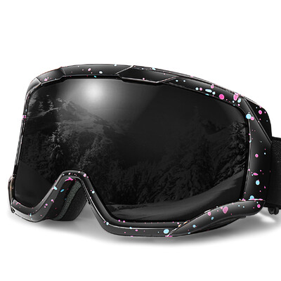 Snowboard Snowmobile Ochelari de schi Sport în aer liber Rezistent la vânt Straturi duble Anti-aburire UV400 Eyewer Mască de schi mare