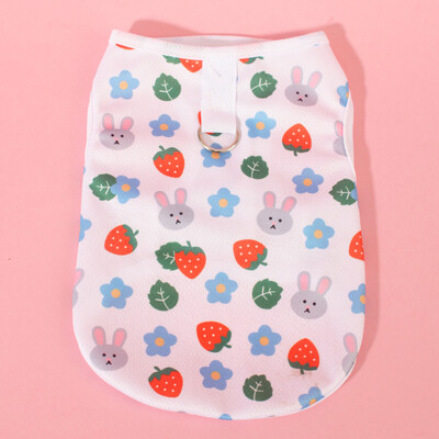 Vasaros katės šunų drabužiai Kvėpuojantys šunų liemenės šuniukai katės Animacinių filmų liemenės Greitai džiūstančios Čihuahua Mopso sportiniai marškiniai Naminių gyvūnėlių marškinėlių kostiumas