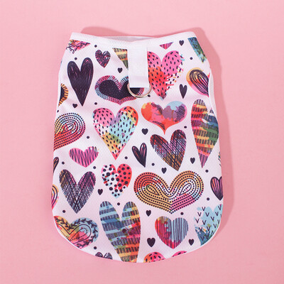 Vasaros katės šunų drabužiai Kvėpuojantys šunų liemenės šuniukai katės Animacinių filmų liemenės Greitai džiūstančios Čihuahua Mopso sportiniai marškiniai Naminių gyvūnėlių marškinėlių kostiumas