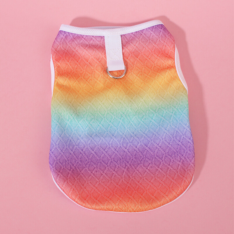 Vasaros katės šunų drabužiai Kvėpuojantys šunų liemenės šuniukai katės Animacinių filmų liemenės Greitai džiūstančios Čihuahua Mopso sportiniai marškiniai Naminių gyvūnėlių marškinėlių kostiumas