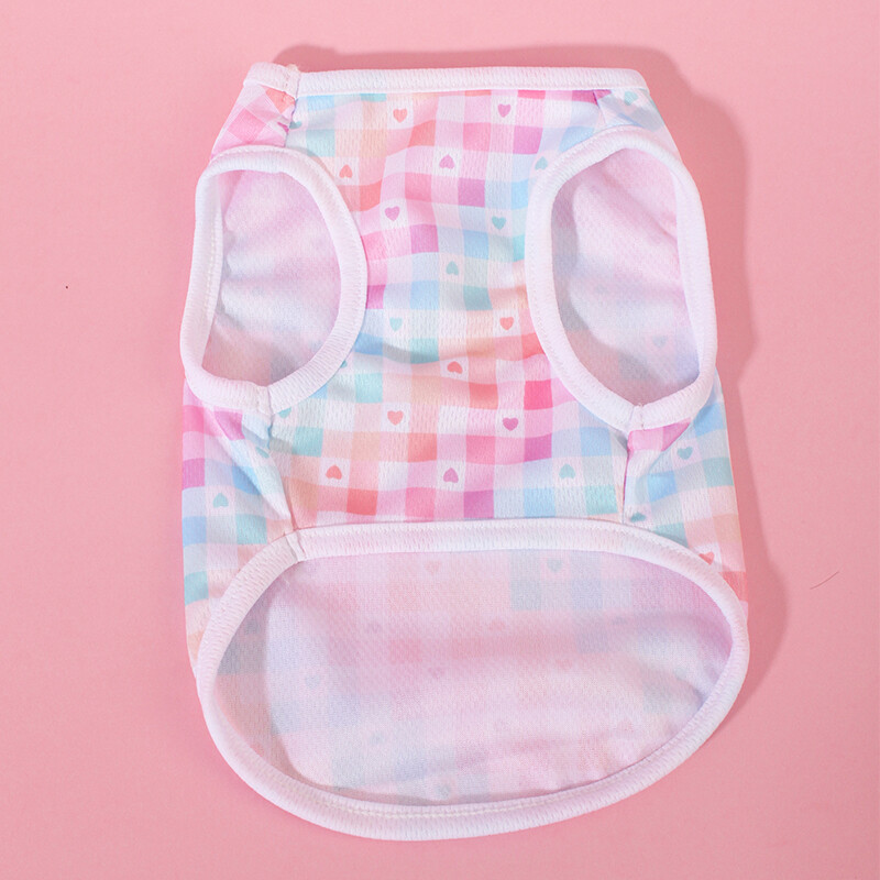 Vasaros katės šunų drabužiai Kvėpuojantys šunų liemenės šuniukai katės Animacinių filmų liemenės Greitai džiūstančios Čihuahua Mopso sportiniai marškiniai Naminių gyvūnėlių marškinėlių kostiumas