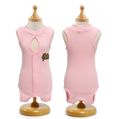 Vestă pentru câini Costum de recuperare pentru cățeluș Costum de recuperare chirurgicală pentru câini de talie mică respirabil Animale de companie Guler electronic și con pentru câini masculi și femele