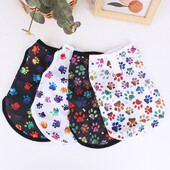 Vestă pentru câini de vară Tricou subțire respirabil cu imprimeu de amprentă pentru câini de talie mică, mijlocie, vestă Chihuahua Yorkshire, haine pentru animale de companie