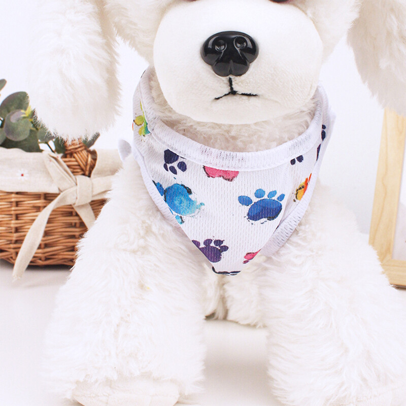 Vestă pentru câini de vară Tricou subțire respirabil cu imprimeu de amprentă pentru câini de talie mică, mijlocie, vestă Chihuahua Yorkshire, haine pentru animale de companie