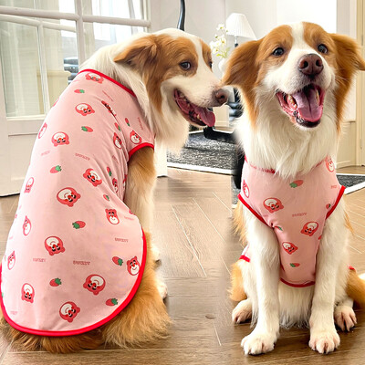 Naminių gyvūnėlių marškinėliai Minkštos medvilnės tamprūs lengvi vasariniai marškinėliai be rankovių liemenė mažiems ir vidutiniams dideliems šunims katėms iki 65 kg