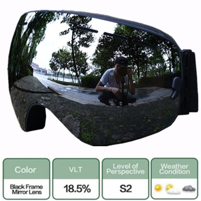 Slidinėjimo snieglenčių akiniai, profesionalūs sniego plataus kampo akiniai su dvigubais sluoksniais, apsaugančiais nuo rasojimo UV400 vyrams, moterims, sniego motociklams, slidinėti Googles