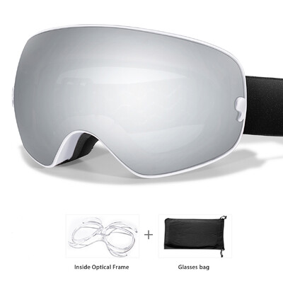Lauko sporto snieglenčių slidinėjimo akiniai nuo rūko UV400 sniego motociklo slidinėjimo kaukė vyrams, moterims, dviratininkams, akinių pakeitimas, lęšis Kalėdų