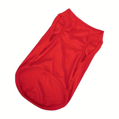 Egyszínű kisállatruházat, kiskutya ing, kutyapóló, puha, kényelmes, légáteresztő kutyamellény, nyári kisállatruházat