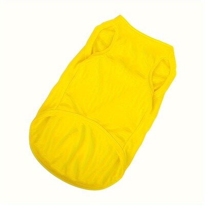 Egyszínű kisállatruházat, kiskutya ing, kutyapóló, puha, kényelmes, légáteresztő kutyamellény, nyári kisállatruházat