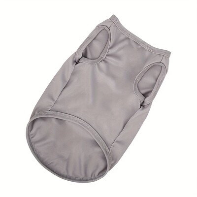 Egyszínű kisállatruházat, kiskutya ing, kutyapóló, puha, kényelmes, légáteresztő kutyamellény, nyári kisállatruházat