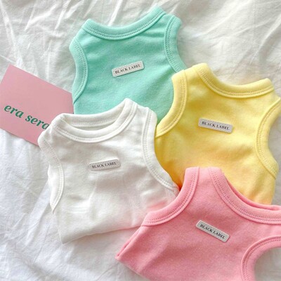 Vestă pentru câini Haine pentru cățeluși Tricou cu imprimeu de urs din bumbac Cămașă pentru câini cu dungi Costum pentru câini pentru fete Chihuahua Îmbrăcăminte în stil coreean