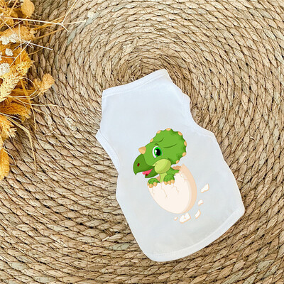 Naminių šunų drabužiai mažiems šunims Poliesterio katės liemenė Naminių gyvūnėlių drabužiai su raštu Čihuahua Bulldogs šuniuko kostiumo marškinėliai