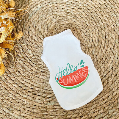 Naminių šunų drabužiai mažiems šunims Poliesterio katės liemenė Naminių gyvūnėlių drabužiai su raštu Čihuahua Bulldogs šuniuko kostiumo marškinėliai