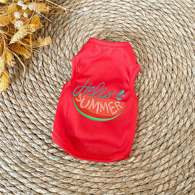 Naminių šunų drabužiai mažiems šunims Poliesterio katės liemenė Naminių gyvūnėlių drabužiai su raštu Čihuahua Bulldogs šuniuko kostiumo marškinėliai