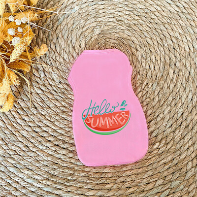 Naminių šunų drabužiai mažiems šunims Poliesterio katės liemenė Naminių gyvūnėlių drabužiai su raštu Čihuahua Bulldogs šuniuko kostiumo marškinėliai