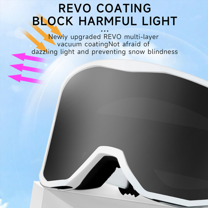 Ochelari de snowboard Ochelari de schi femei roz dublu straturi Ochelari de soare anti-aburire UV400 Ochelari pentru motos de zăpadă Accesorii pentru jet ski în aer liber