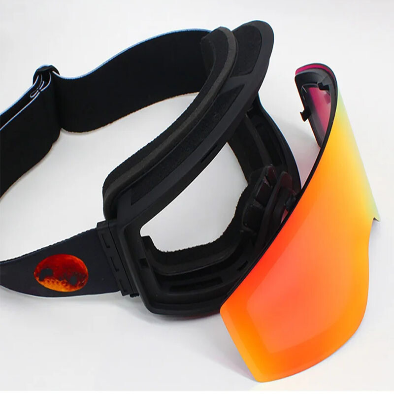 Vyriški Moteriški slidinėjimo akiniai Dviejų sluoksnių nerasojantys HD sniego slidinėjimo akiniai Profesionalūs snieglenčių akiniai Akiniai nuo vėjo
