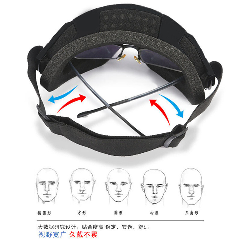 1vnt Unisex slidinėjimo akiniai, snieglenčių akiniai, apsauga nuo UV spindulių nuo rasojimo motociklo akiniai