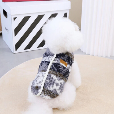 Vestă pentru câini de iarnă Pijamale calde din lână pentru câini Haine pentru câini de talie mică Costum chihuahua Jachetă de buldog francez Cămăși Yorkie