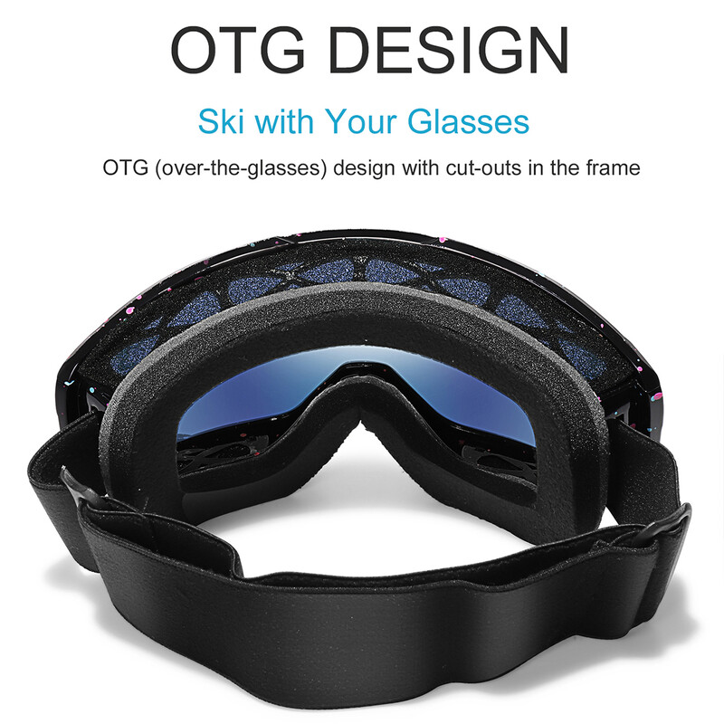 Ochelari de schi pentru zăpadă, iarnă, anti-ceață, în aer liber, snowboard, ochelari pentru ciclism, cu straturi duble, mască de schi, ochelari de protecție, ochelari de Crăciun