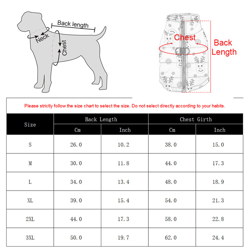 Kalėdiniai šunų drabužiai mažiems ir vidutiniams šunims Striukė šuniuko paltai su D žiedu užtrauktuku katės liemenė žiemai šilti augintinio kostiumai, mopso reikmenys