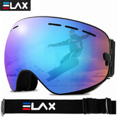 ELAX BRAND NEW Ochelari de schi anti-aburire cu straturi duble Ochelari de snowboard pentru zăpadă Ochelari de sport în aer liber pentru motos de zăpadă