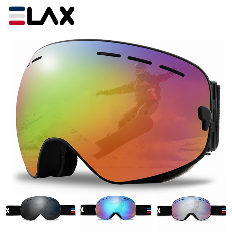 ELAX BRAND NEW Ochelari de schi anti-aburire cu straturi duble Ochelari de snowboard pentru zăpadă Ochelari de sport în aer liber pentru motos de zăpadă