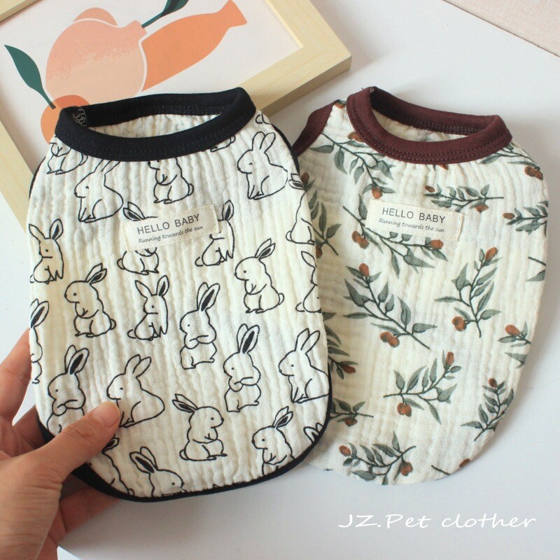 Vestă din bumbac floral pentru cățeluș Îmbrăcăminte drăguță pentru căței de companie Toamnă și iarnă Parka pentru animale de companie Haine pentru câini pentru câini de talie mică