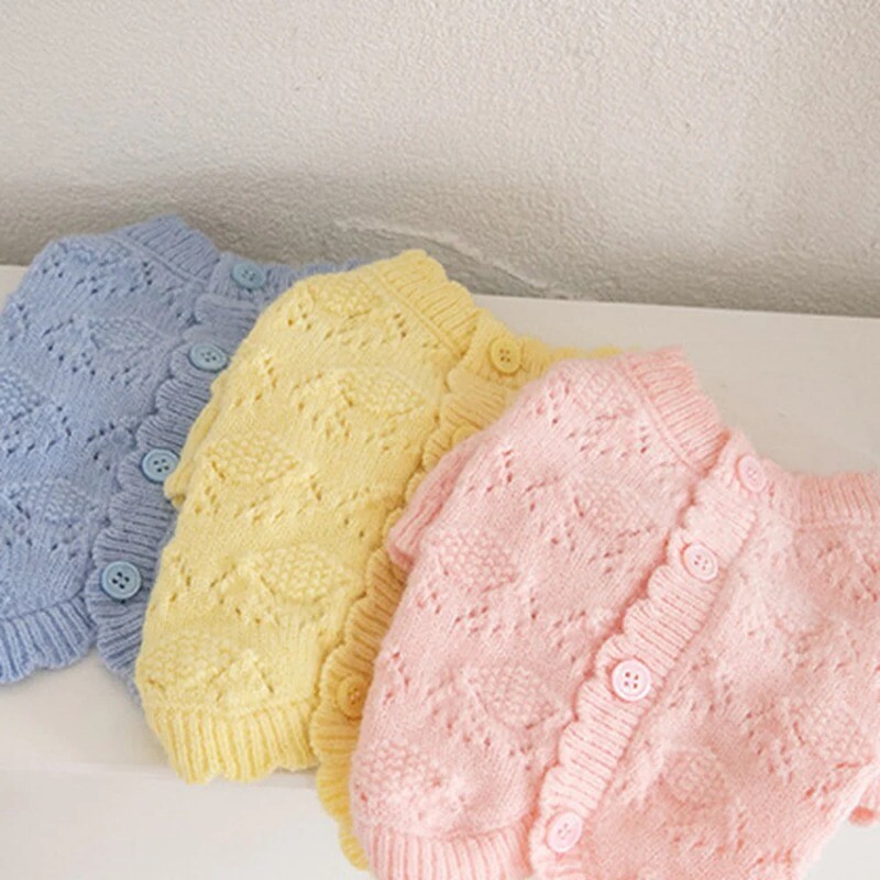 Dulce Toamnă Iarnă Cardigan tricotat pentru animale de companie Moale drăguț Arctic Fleece Câine Pulover Cardigan Haine pentru câini Fusta Îmbrăcăminte pentru cățeluș Palton pentru câine