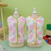 Rudens žiemos šilti šunų gėlių rašto drabužiai mažiems šunims katėms lauke minkšta vilnonė striukė Liemenė augintinio čihuahua jorkiečių kostiumas