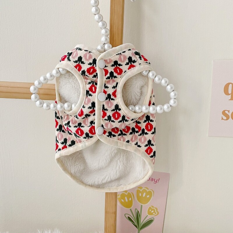 Odjeća za kućne ljubimce Mali pas Tulipan prsluk Janjeća vuna Debeli kaput Mačka Dvije noge Medo Jesenska i zimska odjeća Odjeća za štence