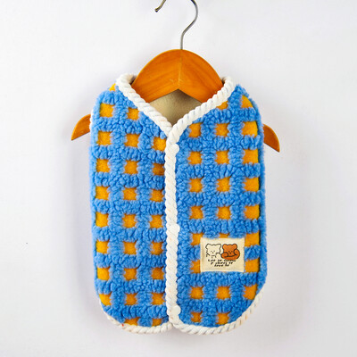 Meleg vastag kölyökkutya pulóver kiskutyáknak Téli kisállatruhák csattal Pomerániai uszkár kabátok Kardigán kabalák ruházat