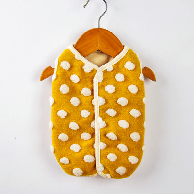 Meleg vastag kölyökkutya pulóver kiskutyáknak Téli kisállatruhák csattal Pomerániai uszkár kabátok Kardigán kabalák ruházat