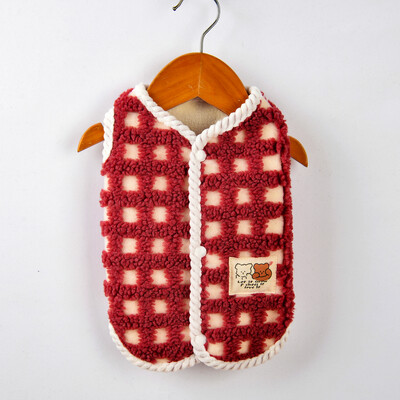 Meleg vastag kölyökkutya pulóver kiskutyáknak Téli kisállatruhák csattal Pomerániai uszkár kabátok Kardigán kabalák ruházat