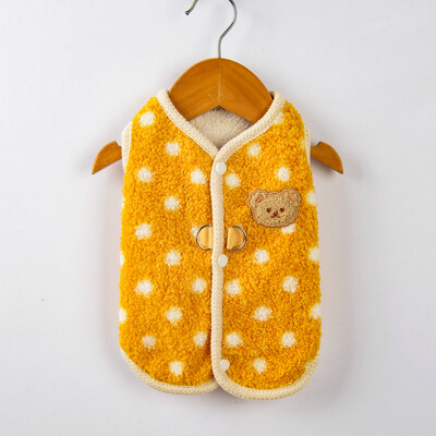 Meleg vastag kölyökkutya pulóver kiskutyáknak Téli kisállatruhák csattal Pomerániai uszkár kabátok Kardigán kabalák ruházat