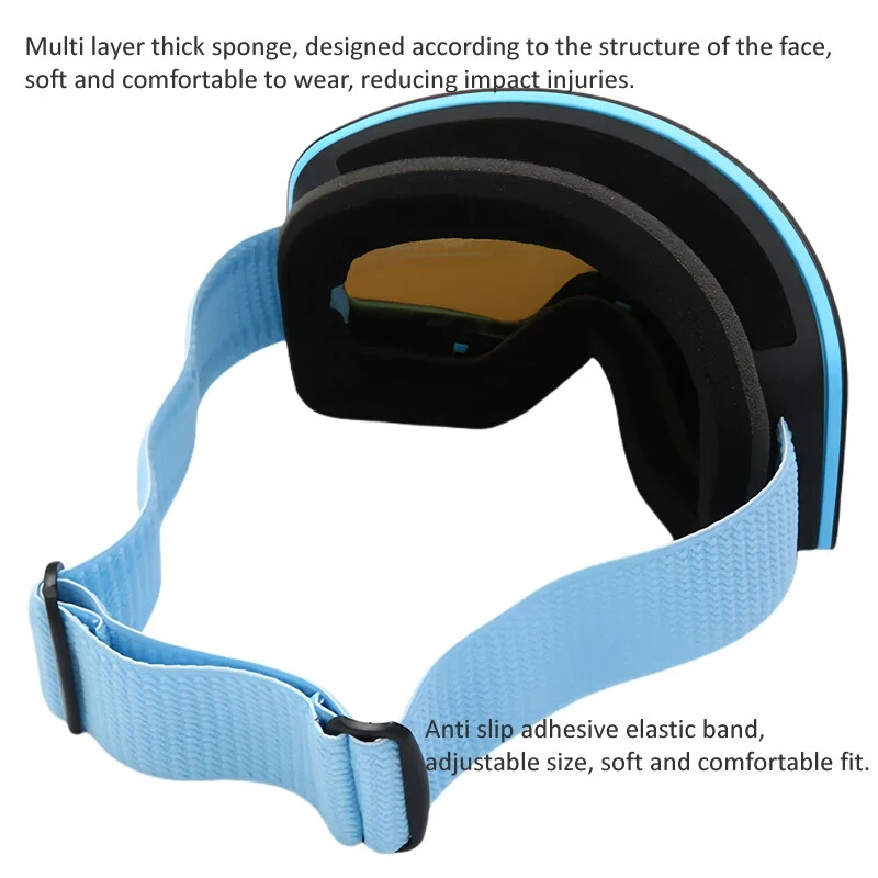 Skijaške naočale bez okvira REVO s izmjenjivim lećama s UV400 zaštitom za roditelje i dijete Snježne naočale za muškarce Žene Djeca 4-14 godina