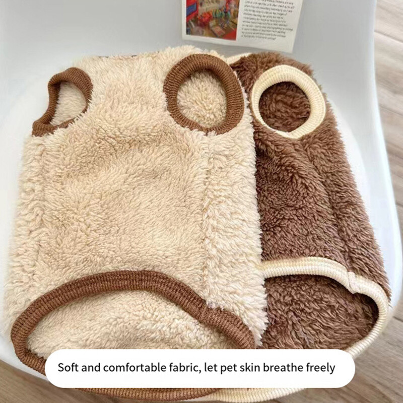 Pulovere pentru câini din lână Vestă de iarnă haine calde pentru câini Jachetă pentru cățeluși pentru câini de talie mică, mijlocie, haine de pluș, haină de buldog francez Nou