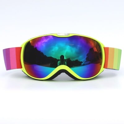 Ochelari de schi pentru copii, anti-aburire, strat dublu, ochelari mari de schi sferici pentru copii, snowboard, ochelari de iarnă pentru sporturi în aer liber, pentru vârsta 4-14 ani