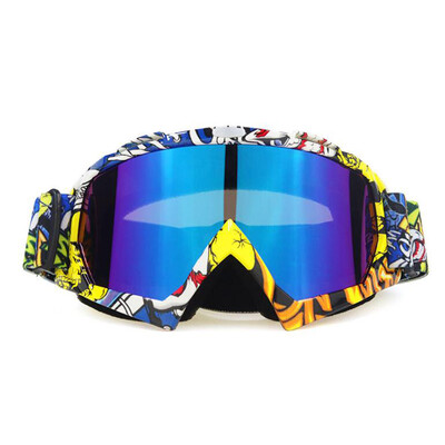 Цветни графити Очила за мотокрос Колоездене Състезания Ски Спорт на открито Очила за каска Очила за колоездене Очила за мотоциклет