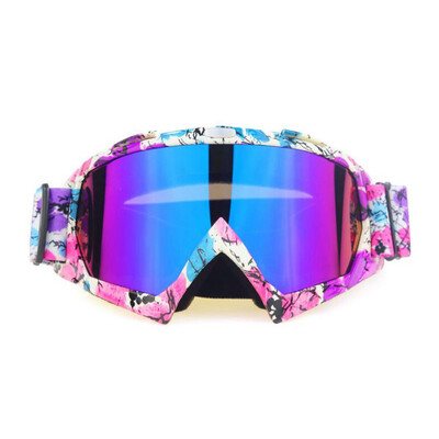Цветни графити Очила за мотокрос Колоездене Състезания Ски Спорт на открито Очила за каска Очила за колоездене Очила за мотоциклет