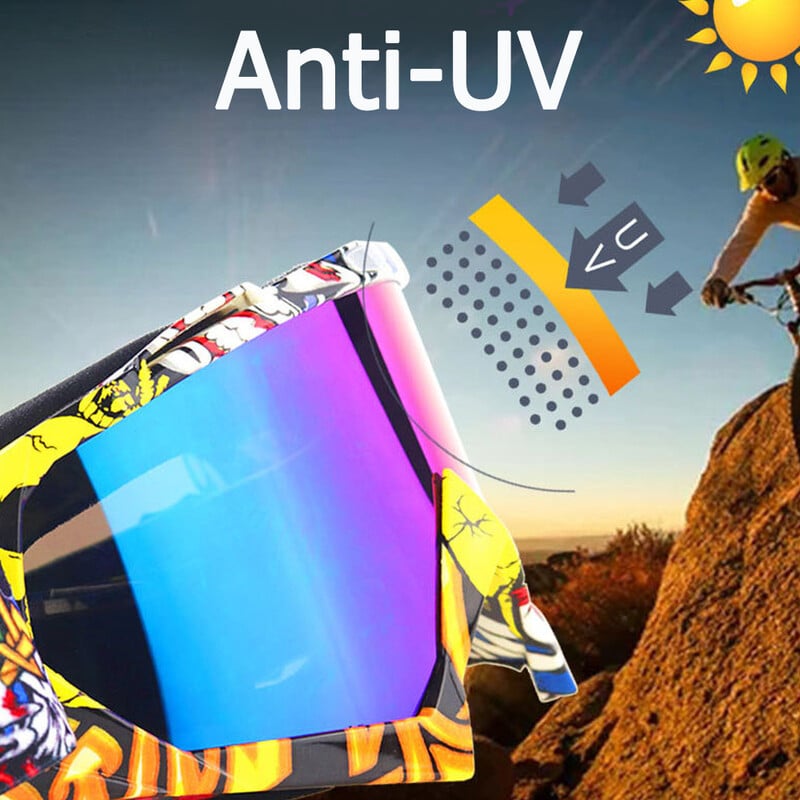 Spalvingi Graffiti Motocross Akiniai Dviračių Lenktynės Slidinėjimo Lauke Sporto Šalmas Akiniai Dviračių Akiniai Motociklų Akiniai