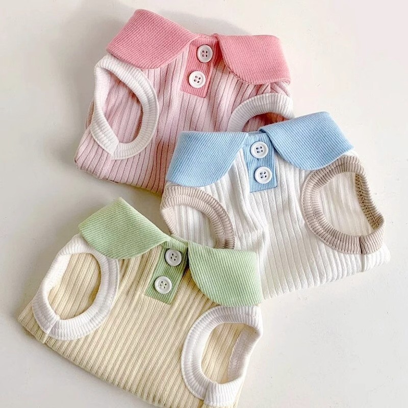 Šuniuko vasaros drabužiai 2024 m. šunų polo marškinėliai naminiams gyvūnėliams mažo šuns katės šunų vėsinimo liemenė Chihuahua Yorkie Bichon drabužiai mergaičių šunų marškinėliai