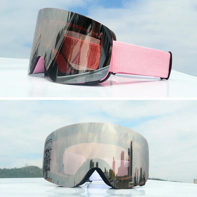 Profesionalūs žiemos slidinėjimo akiniai Magnetiniai greitai keičiami lęšiai slidinėjimo akiniai Dviejų sluoksnių nuo rasojimo snieglenčių akiniai slidinėjimo įranga