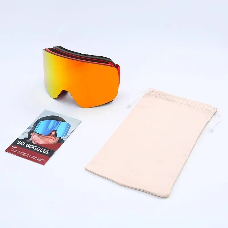 Profesionalūs žiemos slidinėjimo akiniai Magnetiniai greitai keičiami lęšiai slidinėjimo akiniai Dviejų sluoksnių nuo rasojimo snieglenčių akiniai slidinėjimo įranga