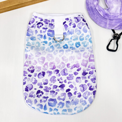 Kutyapulóver kisállat mellény tavaszi nyár színes leopárdmintás Teddy Chihuahua Bomei ősz kis közepes kutya légáteresztő ruhák macskák